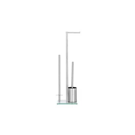 Jiallo Jiallo WE-THFY01 Free-Standing Toilet Brush & Paper Holder Set; Silver WE-THFY01